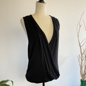 Banana Republic black deep V tank - L